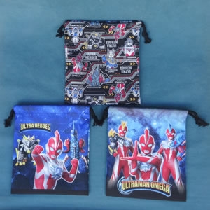 巾着S3枚セットウルトラヒーローズ